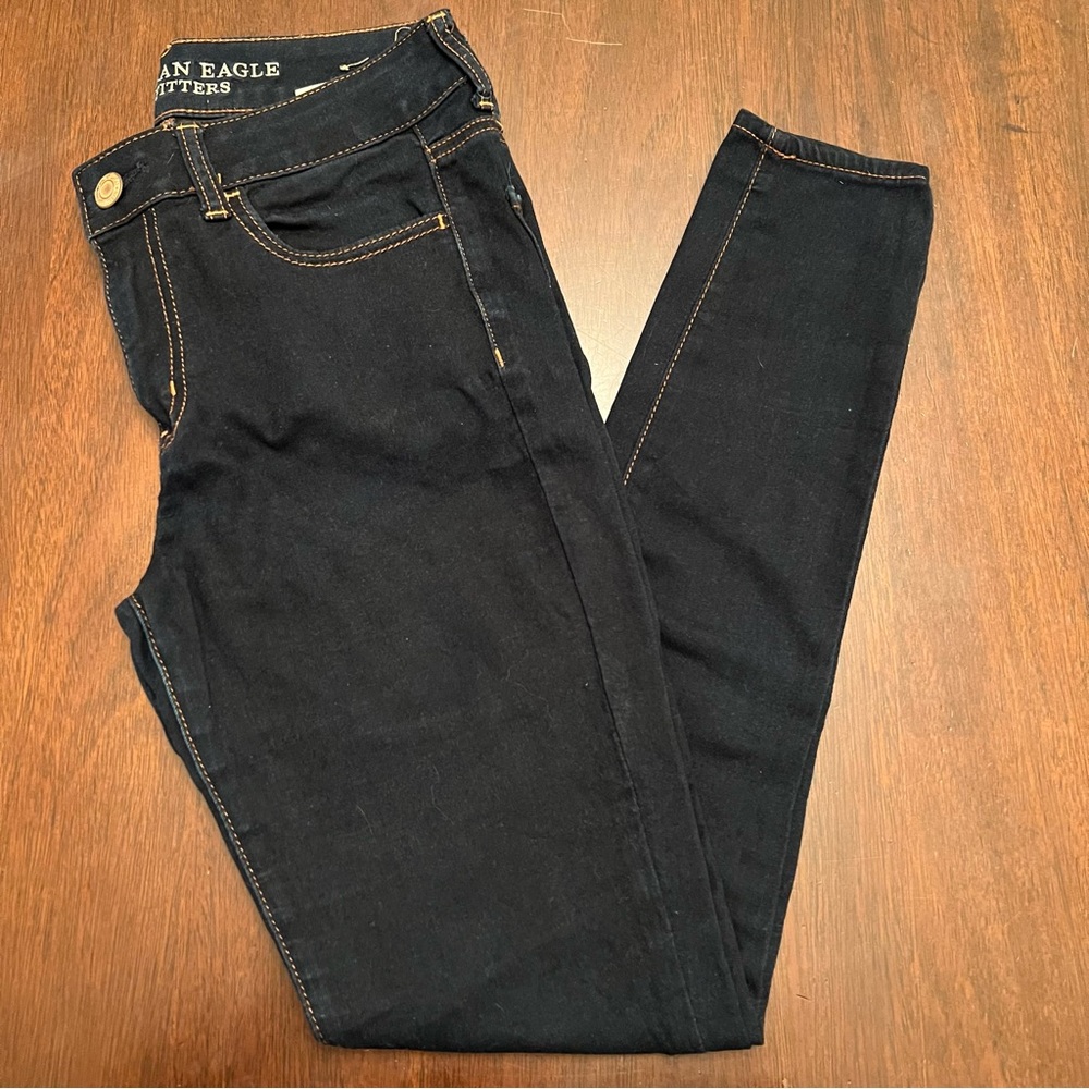 American Eagle Dark Wash Stretchy Denim Jeggings